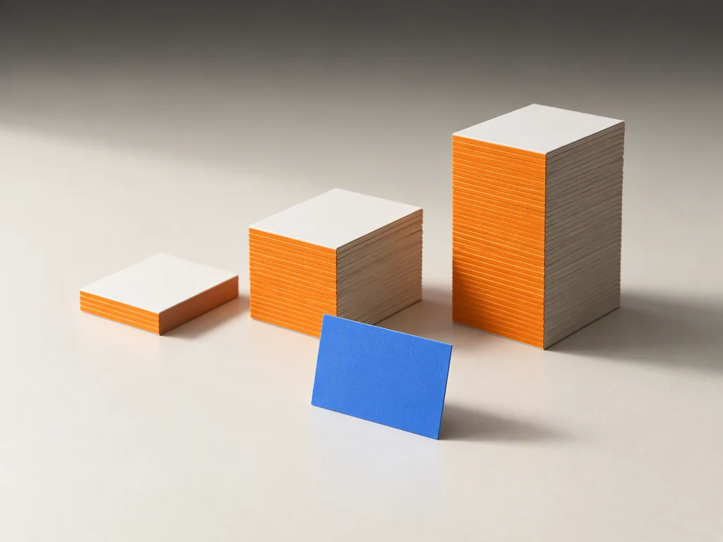 Three rising stacks of cards representing the three lines of cost in a marketing tool budget